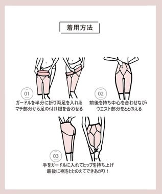 AMPHI ガードル ヒップアップ ヒップまるみをキープ 【Hold Day Girdle ホールドデイガードル】 ロング丈 GYJ169 アンフィ／ワコール パープル