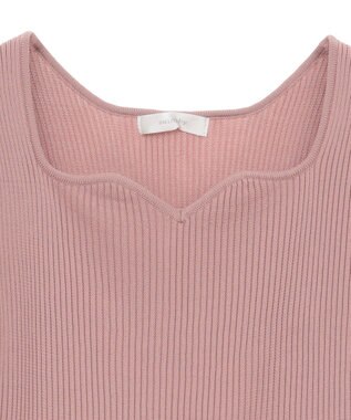 Green Parks ・ｓｗｉｎｇ　ｂｙ　ハートネックペプラムニット Off White