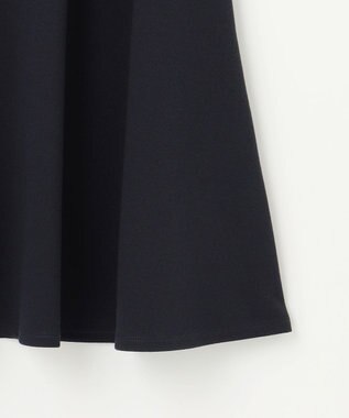 自由区 L 【セットアップ対応・洗える】ブークレダンボールフレア スカート ネイビー