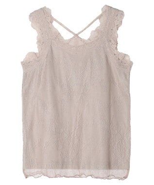 earth music&ecology 総レースキャミソール Beige