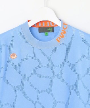 PW CIRCULUS 【WOMEN】ジラフメッシュ ニット ゴルフウェア レディース スカイブルー系