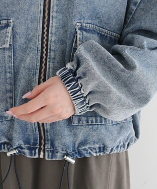 Green Parks ・ＥＬＥＮＣＡＲＥ　ＤＵＥ　デニムステンカラーブルゾ Light Indigo