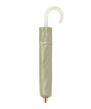 MOONBAT 【 遮光率100％/遮熱/UV】FURLA(フルラ) 晴雨兼用日傘 ジッパー刺繍 折りたたみ傘 楽折 ライトグリーン