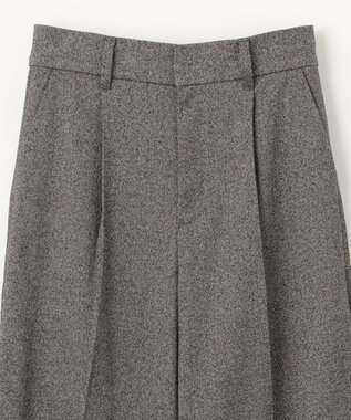 ANY SIS L ミニツイードベルト付き ワイドパンツ ブラック系