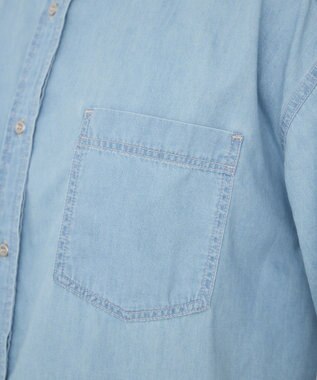 AMERICAN HOLIC Ｗポケット半袖デニムシャツ Light Indigo