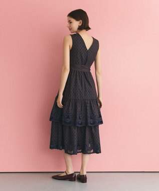 GRACE CONTINENTAL カットワークembドレス ブラウン