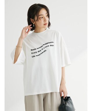 Green Parks ・Ｐｅｔｉｔ　Ｆｌｅｕｒ　ウェーブロゴｐｔＴシャツ Off White