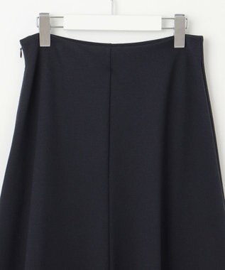 自由区 【セットアップ対応・洗える】ブークレダンボールフレア スカート ネイビー
