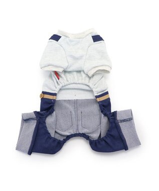 PET PARADISE スヌーピー お出かけぬいぐるみ付 パンツつなぎ  小型犬 グレー