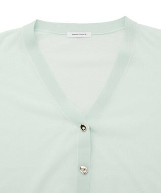 AMERICAN HOLIC メタルボタンシアーVネックカーディガン Sax