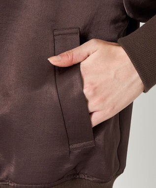 NAVE 【ReNAVE】タンブラーサテン ブルゾン ブラウン系