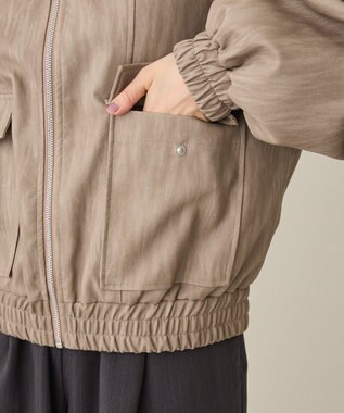 CRAFT STANDARD BOUTIQUE フェイクレザー衿ボアブルゾン Beige