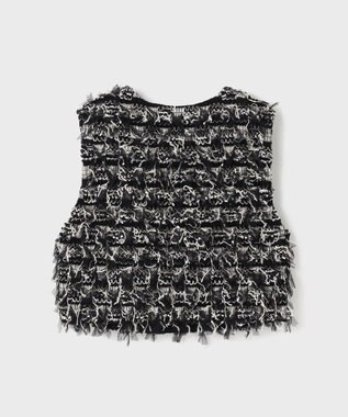 GRACE CONTINENTAL コンパクトフリンジベスト マルチ