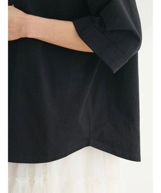 Green Parks インド綿 ＢＩＧサイズアーチロゴ半袖プルオーバー Black