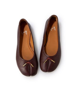 ing <ing>足袋デザインバレエシューズ ワイン