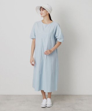 MOONBAT 【洗える】FURLA(フルラ) シャンブレー中つばダウンハット オフホワイト