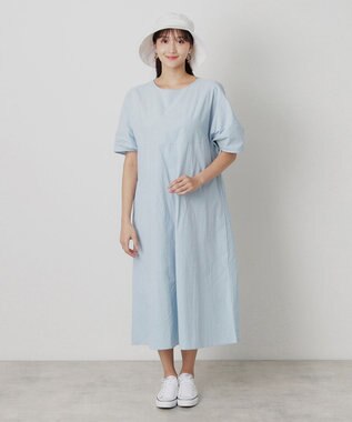 MOONBAT 【洗える】FURLA(フルラ) シャンブレー中つばダウンハット オフホワイト