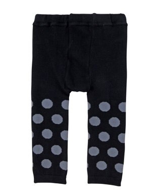 MIKI HOUSE HOT BISCUITS 【80-120cm】 水玉柄 レギンス 黒