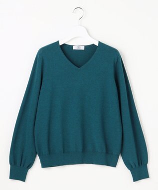J.PRESS LADIES S 【WEB限定・人気定番アイテム・シーンレスに活躍】PRINCE Vネック ニット ブルーグリーン系