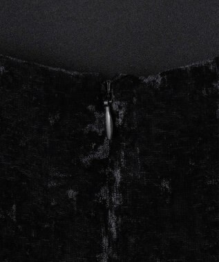 ICB 【洗える】 シアーベルベット キャミソールワンピース ブラック系