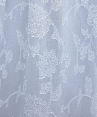 Tiaclasse 【洗える】フラワージャガードブラウス グレー