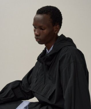 ATON ORGANIC COTTON WEATHER | アノラック - UNISEX BLACK