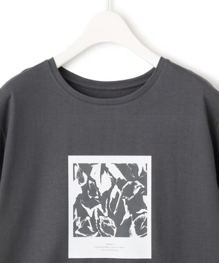 ICB 【洗える】 ロゴTEE カットソー チャコール系