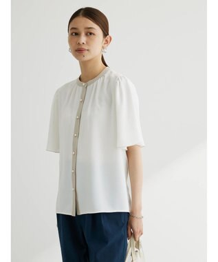 Green Parks ・ＥＬＥＮＣＡＲＥ　ＤＵＥ　バイカラーブラウス Off White