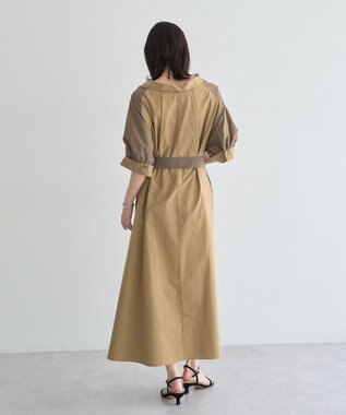 YECCA VECCA ベルト付きスキッパーシャツワンピース Beige