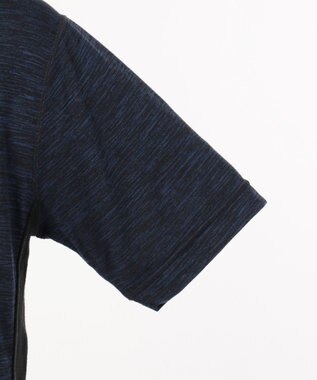 JOSEPH ABBOUD MOUNTAIN ランダムスラブリップル ポロシャツ ネイビー系