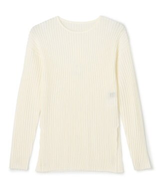 uncrave シアーストライプニット クルーネックトップス オフ