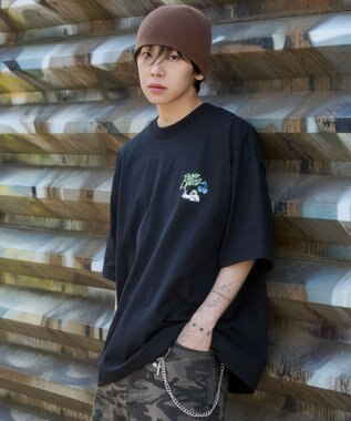 WEGO 【SMLサイズ展開】別注BENDAVISグラフィックT（SS） ブラック