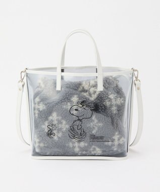 russet 【PEANUTS×russetコラボ第三弾】クリアトート×巾着セットバッグ(CE-1592) Monogram