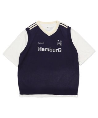 WEGO 【２点SET】アンサンブルゲームロゴニットベスト ネイビー