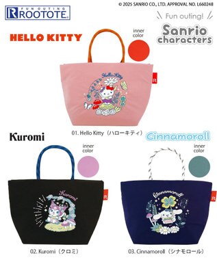 ROOTOTE 8490【キティ/シナモロール/クロミ】 IP.デリ.サンリオキャラクターズ-A 01：ハローキティ
