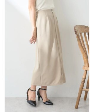 earth music&ecology Ｚｉｐスカート Light Beige