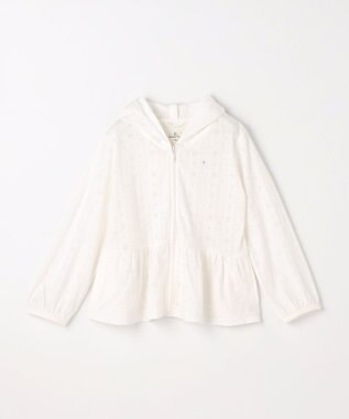 組曲 KIDS 【110-140㎝】 オパールレーシーパーカー オフホワイト