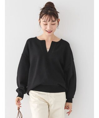 AMERICAN HOLIC バイパチスキッパーニットプルオーバー Black