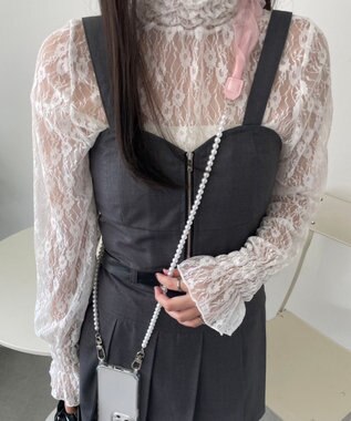 WEGO くしゅくしゅビーズストラップ ピンク