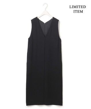 ICB 【WEB限定・洗える】 ライトダブルクロス ジャンパースカート ワンピース ブラック系