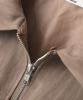 CRAFT STANDARD BOUTIQUE フェイクレザー衿ボアブルゾン Beige