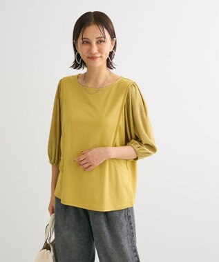 Green Parks 袖表面ドッキングカットプルオーバー Lime Green