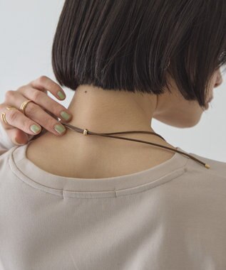 AMERICAN HOLIC ハーフパイプコードネックレス Brown