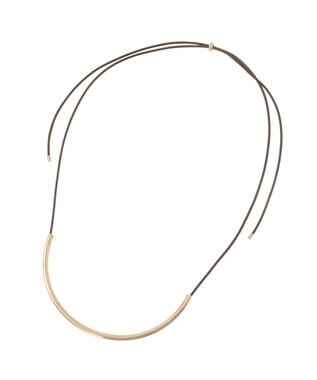 AMERICAN HOLIC ハーフパイプコードネックレス Brown