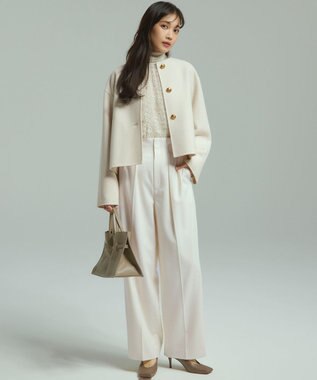 23区 S 【Oggi1月号/CLASSY.11月号掲載】スムージーコットン タートルネック ニット ホワイト系