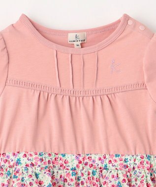 組曲 KIDS 【80-100㎝】サマーガーデン ワンピース オールドローズ系5