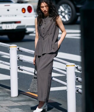 ANY SIS 【WEB・一部店舗限定】スイートクール ジレブラウス モカ