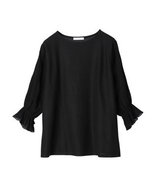 Green Parks マジョリカドッキング７分袖プルオーバー Black