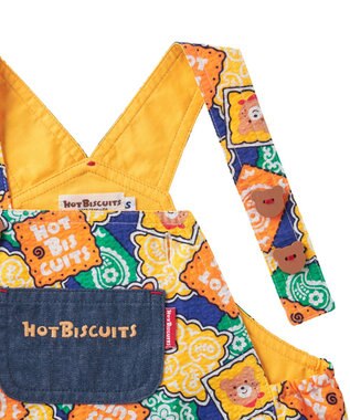 MIKI HOUSE HOT BISCUITS 【70-110cm】 バンダナ柄 オーバーオール マルチカラー