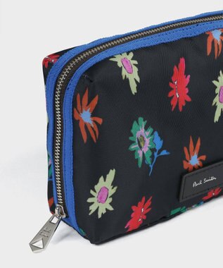 Paul Smith フラワープリント ポーチ チャコールグレー